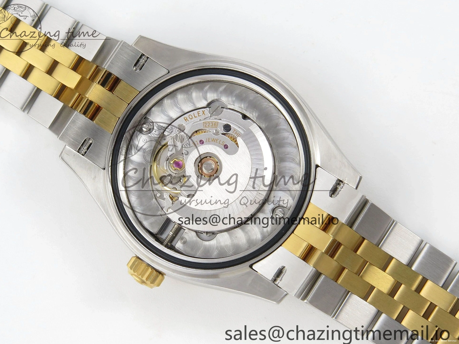 Good Copy Rolex Watches YG Diamonds Steel Bracelet 31 Jubilee THBF YG DateJust 1:1 Dial Edition Bezel SS 278383RBR 904L HZ Vibrant on Best 46 Diamonds Cal. 1220